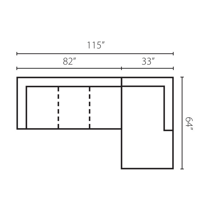 Klaussner Furniture Findley 2 Piece Upholstered Sectional & Reviews